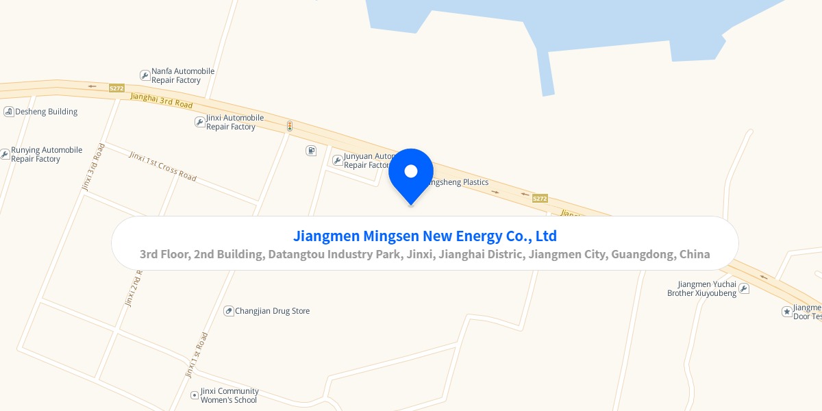 Location map of Jiangmen Mingsen New Energy Co., Ltd